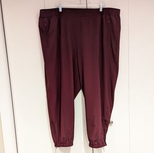 Old Navy active lightweight joggers. One pair oxblood, one black.